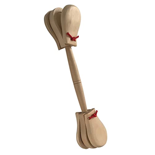 KONTONTY Doppelte Holz Castanets für Musikinstrumente für Frühe Musikalische Bildung Sicheres und Glattes Design für Eltern Junge Mädchen Aktivitäten für Kleine Musikliebhaber von KONTONTY