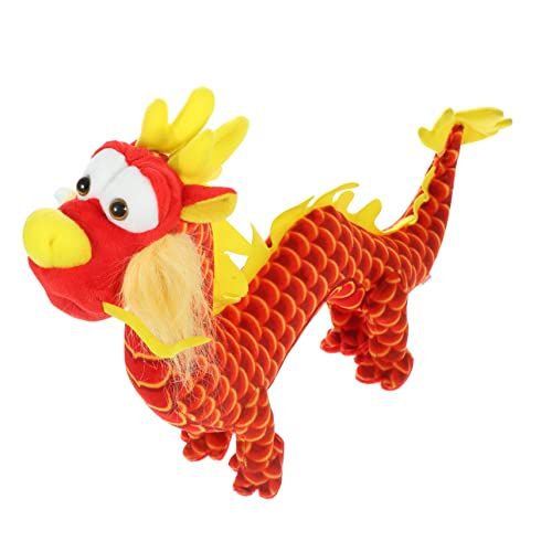 KONTONTY Drachen Plüschtier Drachenspielzeug Ausgestopfter Dinosaurier Ausgestopfter Drache Kuscheltiere Für Mädchen Dinosaurier Plüsch Home Decore Kinderspielzeug Pp Baumwolle Rot von KONTONTY