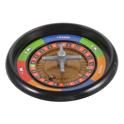 KONTONTY Drehendes Poker Wheel Spiel für Partys Russisches Roulette Tischspiel mit Stahlkugeln Langlebiges und Stabiles Plastik für Interaktive Familienunterhaltung von KONTONTY
