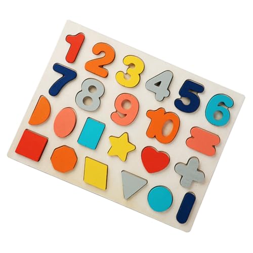 KONTONTY Dreidimensionales Puzzle Kinderspielzeug Blockieren Bildungsblöcke Aus Holz Frühes Bildungsspielzeug Nummerieren Holzklötze Perle Einfädeln Hölzern Colorful von KONTONTY