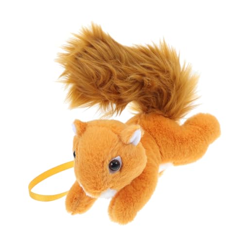 KONTONTY Eichhörnchen Zur Dekoration Mini Eichhörnchenfigur Plüsch Eichhörnchen Für Die Schulter Kleines Plüsch Eichhörnchen Kleine Eichhörnchen Dekoration Realistisches Pelziges von KONTONTY
