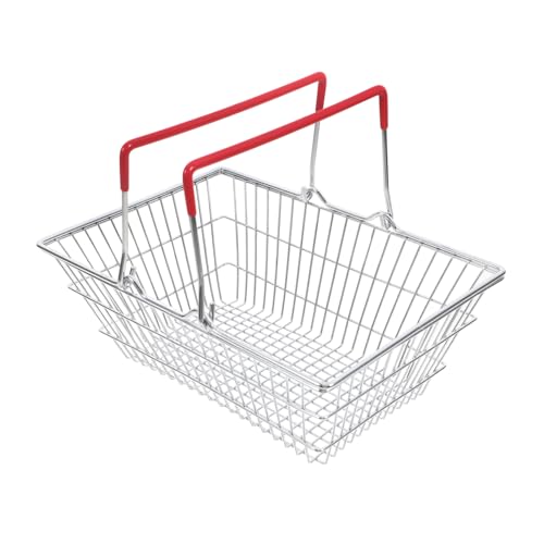 KONTONTY Mini Einkaufswagen Griffen Robuster Spielzeugkorb Für Junge Mädchen Für Dekoration Partygeschenke Und Kreatives Spielen Rotes Design Große Ausführung KONTONTY Mini Einkaufswagen Griffen Robuster Spielzeugkorb Für Junge Mädchen Für Dekoration Partygeschenke Und Kreatives Spielen Rotes Design Große Ausführung von KONTONTY