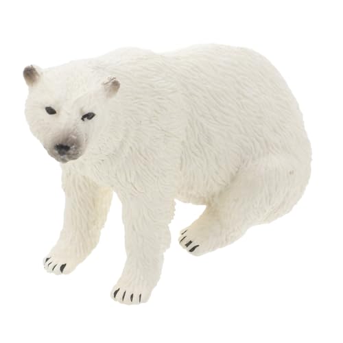 KONTONTY Realistisches Eisbär-Modell Spielzeug für Jungen und Mädchen Bärenstatue Bärenfiguren für die Inneneinrichtung von KONTONTY