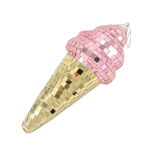 KONTONTY Eiscreme-Ornamente Kleiner Eiswürfelbehälter Zinn Glitzerlicht Zylinder-Eisportionierer Eiskübel mit Deckel hochzeitsdekoration Eisgel Disco-Spiegelkugel Disco- - von KONTONTY