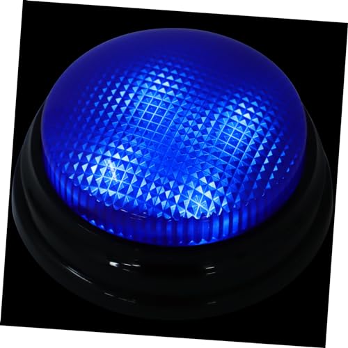 KONTONTY Elektronischer Sound Button mit Licht und Soundeffekt Batteriebetrieben Lustiges Party und Bürostreichelpiel Interaktives Reaktionsspiel für Freunde und Quizabende Blau von KONTONTY