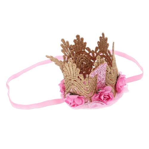 KONTONTY Geburtstag Krone Dekorativer Geburtstag Hut Haarschmuck Krone Haarband für Kindergeburtstagsfeiern Hellrosa KONTONTY Geburtstag Krone Dekorativer Geburtstag Hut Haarschmuck Krone Haarband für Kindergeburtstagsfeiern Hellrosa von KONTONTY