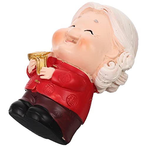 KONTONTY Miniatur-ältesten-figur Aus Harz Kuchendekoration Für Geburtstagsparty Kleine Chinesische Statue Als Ornament Für Auto Und Zuhause von KONTONTY