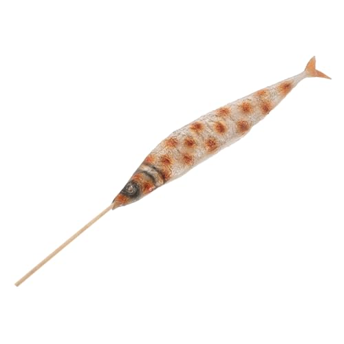 KONTONTY Künstlicher Gebratener Fisch Realistisches Modell Eines Gebratenen Makrelenhechts Simulation Eines Grillspielzeugs 50 cm Für Restaurantdekor Und Pädagogische Zwecke von KONTONTY
