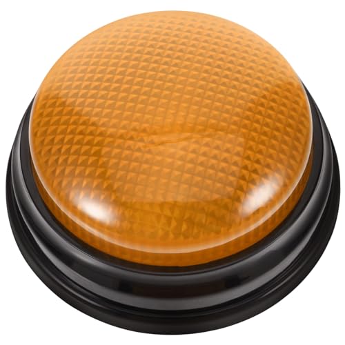 KONTONTY Gelber Spielbutton mit Licht und Alarmton Lustiges Partyspielzeug für Wettbewerbe Bürospaß und Robuste Verarbeitung Vielseitiger Soundknopf für Spiele und Streiche von KONTONTY