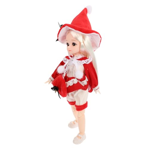 KONTONTY Gelenkpuppe Mädchen Kleidung für Zubehör Liebenswert kinderspielzeug Bjd-Puppe Süße Puppe Kunststoff rot von KONTONTY