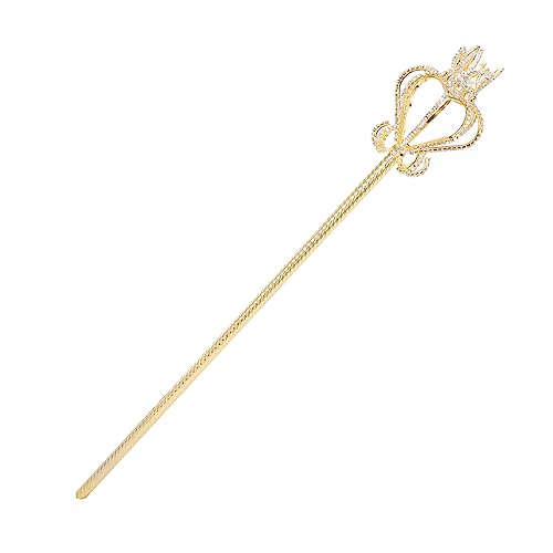 KONTONTY Goldener Herzförmiger Feenstab aus Kupfer mit Kristallbesatz Langlebiger Zauberstab für Halloween Geburtstags und Kostümparty als Prinzessin und Feen Accessoire für Mädchen KONTONTY Goldener Herzförmiger Feenstab aus Kupfer mit Kristallbesatz Langlebiger Zauberstab für Halloween Geburtstags und Kostümparty als Prinzessin und Feen Accessoire für Mädchen von KONTONTY