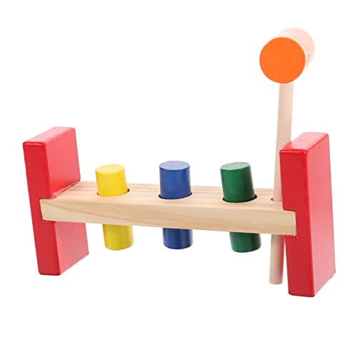 KONTONTY Pädagogisches Schlagtischspielzeug Aus Holz Sensorisches Spielzeugset Für Kleinkinder (1–2 Jahre) Schlagspielzeug Für Jungen Und Mädchen von KONTONTY