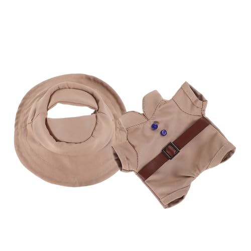 KONTONTY Hängende Puppenkleidung Stilvolle Outfits für Plüschpuppen Wiederverwendbare Kostüme Dekorative Puppenkleidung zum Verschenken oder Sammeln Khakifarbenem Overall und Hut KONTONTY Hängende Puppenkleidung Stilvolle Outfits für Plüschpuppen Wiederverwendbare Kostüme Dekorative Puppenkleidung zum Verschenken oder Sammeln Khakifarbenem Overall und Hut von KONTONTY