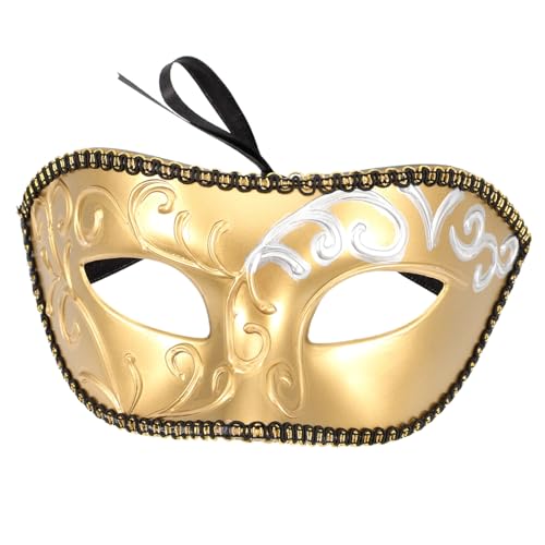 KONTONTY Halbgesichtsmaske für Halloween und Maskerade Anpassbare Elegante Kostümmaske für Erwachsene für Karneval Festlichkeiten und Cosplay Events von KONTONTY