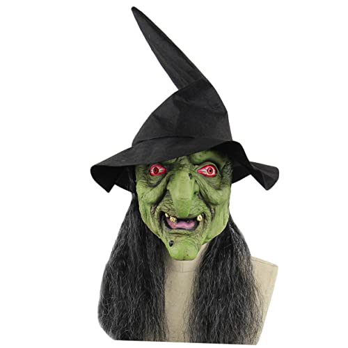 KONTONTY Furchterregende Grün-graues Haar Halloween Voller Grusel Horror Bequem Nein Für Kostümpartys von KONTONTY