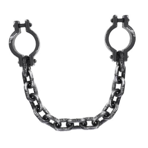 KONTONTY Halloween Handschellen Kunststoff Handfesseln in Schwarz Leichte und Robuste Gefängnis Armbänder für Cosplay und Kostümparty Dekoration KONTONTY Halloween Handschellen Kunststoff Handfesseln in Schwarz Leichte und Robuste Gefängnis Armbänder für Cosplay und Kostümparty Dekoration von KONTONTY