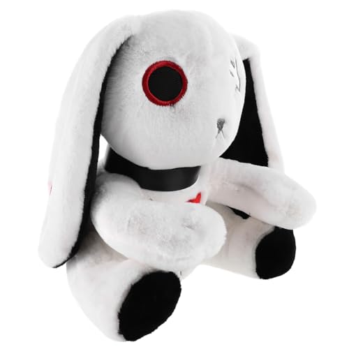 KONTONTY Halloween Plüschkaninchen Dekofigur Weißes Stofftier für Teenager Kreative Halloween Geschenkidee Vielseitig Einsetzbar für Wohnzimmer Schlafzimmer und Schaurige Dekoration KONTONTY Halloween Plüschkaninchen Dekofigur Weißes Stofftier für Teenager Kreative Halloween Geschenkidee Vielseitig Einsetzbar für Wohnzimmer Schlafzimmer und Schaurige Dekoration von KONTONTY