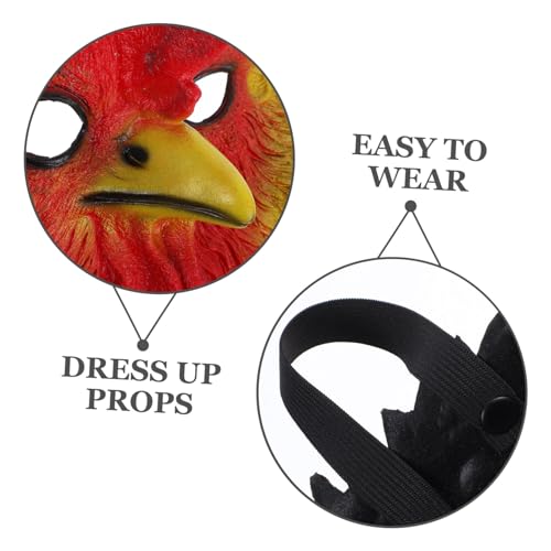 KONTONTY Halloween Rooster Maske mit Elastischem Band Bequeme Tierkopf Verkleidung für Kostüm und Tanzpartys Bühnenauftritte Karneval und Cosplay Vielseitige Partydekoration KONTONTY Halloween Rooster Maske mit Elastischem Band Bequeme Tierkopf Verkleidung für Kostüm und Tanzpartys Bühnenauftritte Karneval und Cosplay Vielseitige Partydekoration von KONTONTY