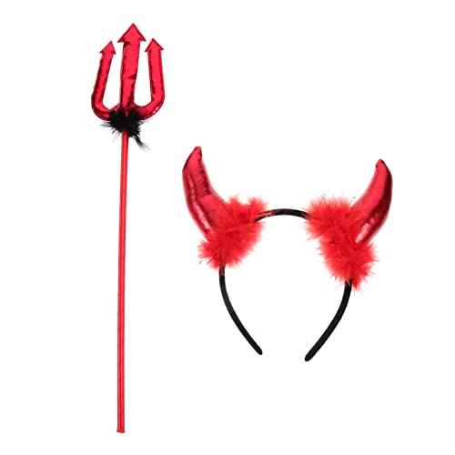 KONTONTY Halloween Teufelshörner Haarreif Teiliges Rot Glänzend Teufel Kostüm Zubehör für Party Cosplay Karneval Leichte Bequeme Stirnbänder für Halloween und Kostümfeiern KONTONTY Halloween Teufelshörner Haarreif Teiliges Rot Glänzend Teufel Kostüm Zubehör für Party Cosplay Karneval Leichte Bequeme Stirnbänder für Halloween und Kostümfeiern von KONTONTY