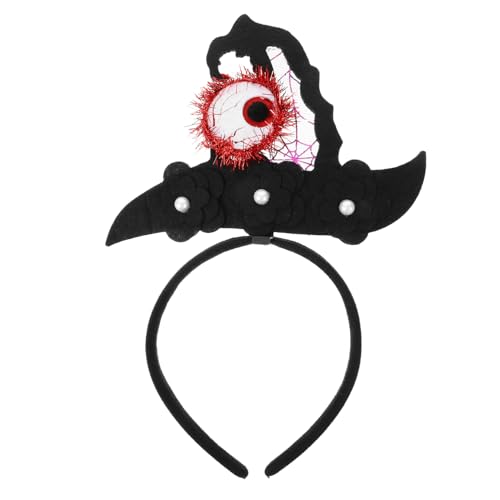 KONTONTY Halloween-stirnband-kostüm Spitz Zubehör Dekoration Plüsch Lustiges Haarband Mit Augäpfeln Halloween-haarband Verrückt Schnalle Bands Gefühlt Violett von KONTONTY
