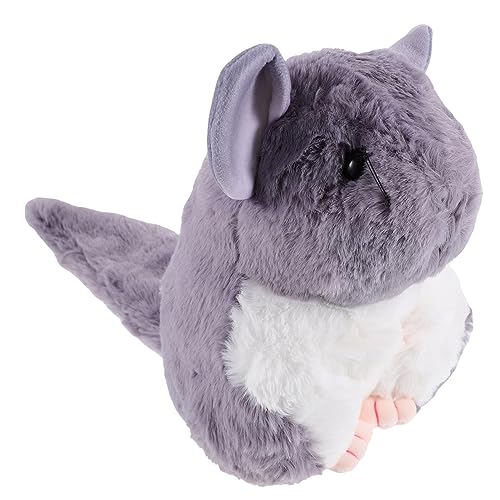 KONTONTY Charmantes Plüsch-Chinchilla-Kuscheltier-Kissen Kuscheltier Für Jungen Und Mädchen 25 cm Grau von KONTONTY