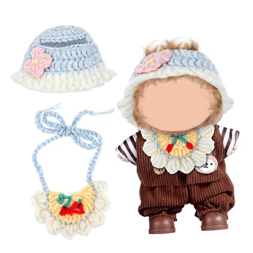 KONTONTY Handgehäkeltes Leichtes Mützchen Set für Puppen Vielseitige Weiche Accessoires für Puppenfotos und Sammlungen von KONTONTY