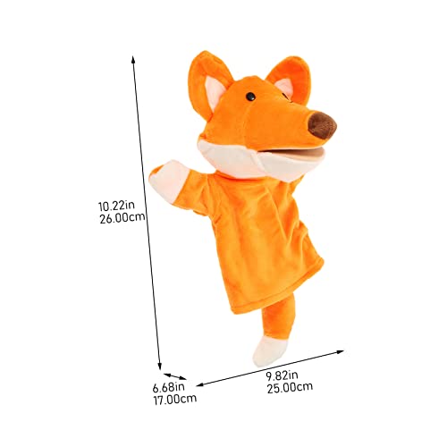 KONTONTY Handpuppe Fuchs aus Weichem Plüsch Tierische Fingerpuppe für Interaktives Frühe Bildung und Eltern Junge Mädchen Spiel Farbenfrohes Kuscheltier für Jungen und Mädchen von KONTONTY