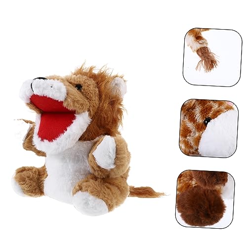 KONTONTY Handpuppe Plüsch mit Beweglichem Mund Interaktive Handpuppe für Geschichten Eltern Junge Mädchen Spiel Weiches Puppenspielzeug für Kreatives Rollenspiel von KONTONTY