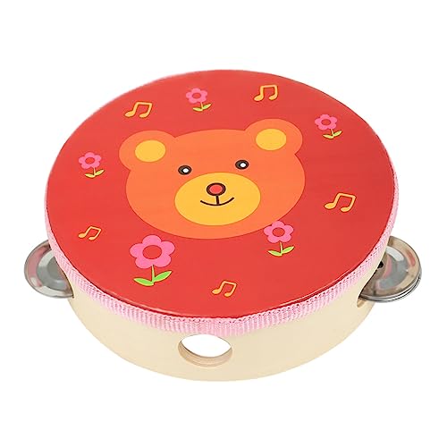 KONTONTY Handtrommel Doppelseitige Rassel mit Bären Design Fördert Musikalisches Lernen und für Kleine Mädchen KONTONTY Handtrommel Doppelseitige Rassel mit Bären Design Fördert Musikalisches Lernen und für Kleine Mädchen von KONTONTY