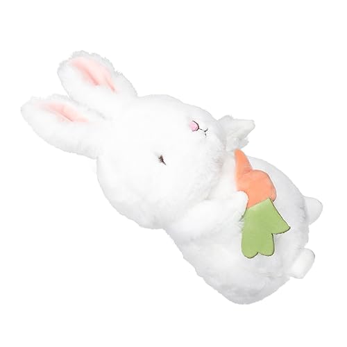 KONTONTY Hasenpuppe für kindergeschenke dekoracje wielkanocne kaninchenspielzeug Rabbit Toys Kaninchenpuppe aus Baumwolle Osterdeko Kaninchenhandwerk PP Baumwolle Weiß von KONTONTY