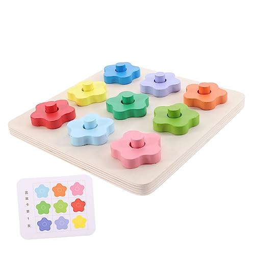 KONTONTY Hölzernes Farbklassifizierungs für Kleinkinder Pädagogisches Farbsortierspiel Feinmotorik und Logischem für Individuelles oder Gemeinsames von KONTONTY
