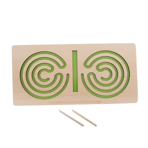 KONTONTY Hölzernes Labyrinth Puzzle-Spiel Hand-Eye-koordination Spielzeug Kinder Fine Motor Skills Brain Teaser Puzzle Training Spiel von KONTONTY