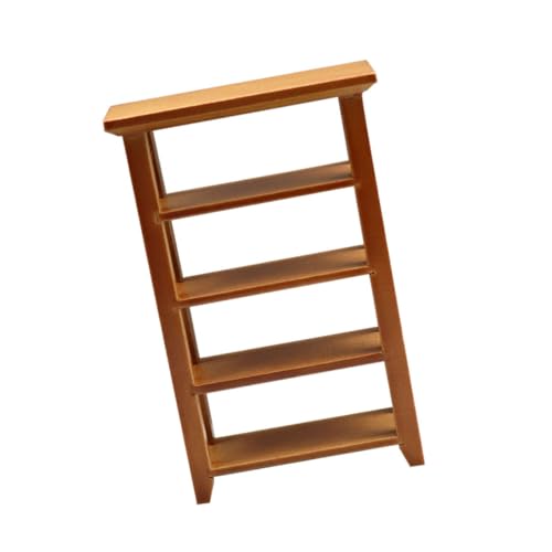 KONTONTY Holz Bücherregal für Puppenhaus Dekoratives Mini Möbel mit Detailliertem Design für Miniaturszenen und Schreibtischornament für Kreative Sammler KONTONTY Holz Bücherregal für Puppenhaus Dekoratives Mini Möbel mit Detailliertem Design für Miniaturszenen und Schreibtischornament für Kreative Sammler von KONTONTY