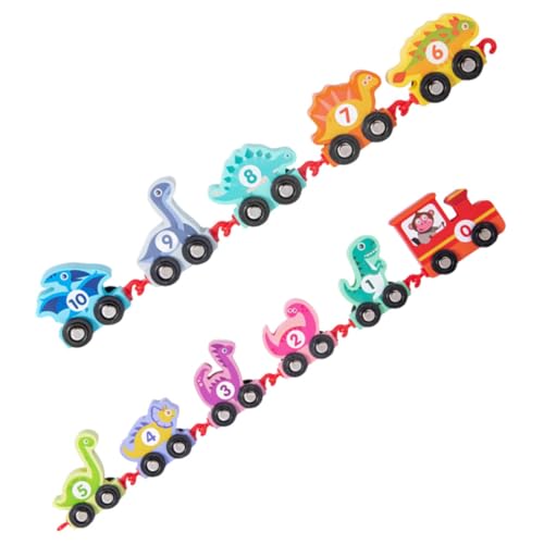 KONTONTY Holz Dinosaurier Zug Set Zahlen Lernspielzeug für Bunte Tiere Montessori Zahlenverständnis Pädagogisches Lernspielzeug KONTONTY Holz Dinosaurier Zug Set Zahlen Lernspielzeug für Bunte Tiere Montessori Zahlenverständnis Pädagogisches Lernspielzeug von KONTONTY