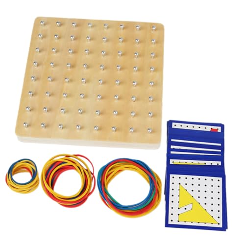 KONTONTY Holz Geobrett Lernspielzeug mit Gummibändern Pädagogisches Montessori Puzzle für Vorschulkinder Fördert Kreativität Feinmotorik und Formenverständnis Bildungsset KONTONTY Holz Geobrett Lernspielzeug mit Gummibändern Pädagogisches Montessori Puzzle für Vorschulkinder Fördert Kreativität Feinmotorik und Formenverständnis Bildungsset von KONTONTY