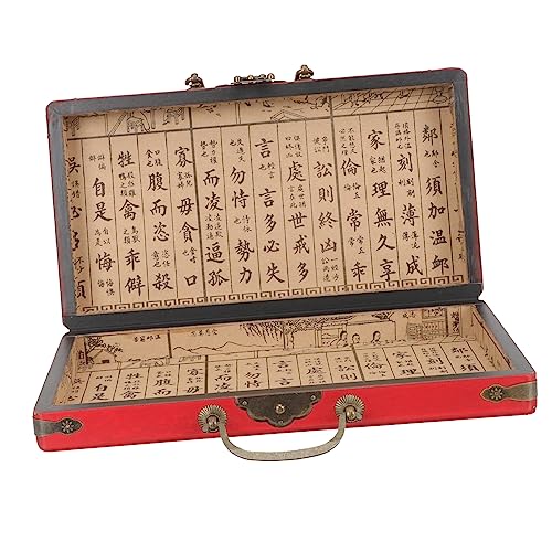 KONTONTY Holz Mahjong Box Vintage Mahjong Behälter Haushaltsaufbewahrung mit Großer Kapazität Stilvolles Design und Andere Gegenstände für Zuhause und Geschäfte KONTONTY Holz Mahjong Box Vintage Mahjong Behälter Haushaltsaufbewahrung mit Großer Kapazität Stilvolles Design und Andere Gegenstände für Zuhause und Geschäfte von KONTONTY