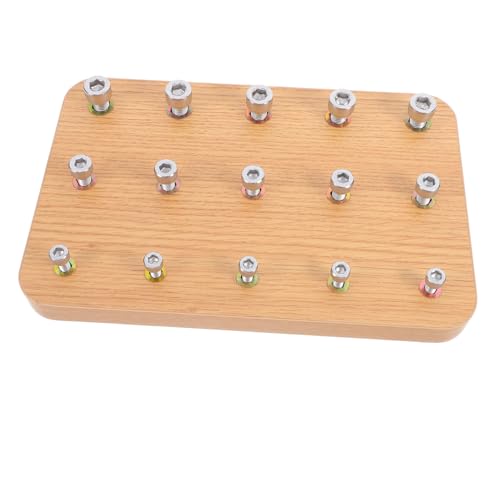 KONTONTY Holz Pegboard für Handrehabilitation Koordinationstraining Muttern Effektives Hand Auge Koordinationstraining für Häusliche Rehabilitation und Langfristige Nutzung von KONTONTY