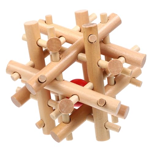 KONTONTY Holz Puzzle Interaktives Kugel Käfig für Fördert Hand Augen Koordination und Logisches Lernspielzeug für Familie KONTONTY Holz Puzzle Interaktives Kugel Käfig für Fördert Hand Augen Koordination und Logisches Lernspielzeug für Familie von KONTONTY