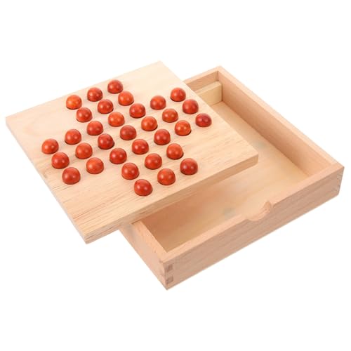 KONTONTY Holz Schachspiel Lernspielzeug für Interaktives Spieler Strategiespiel Pädagogisches Denkspiel Buntes Indoor Schach für Junge Mädchen und Jungen von KONTONTY