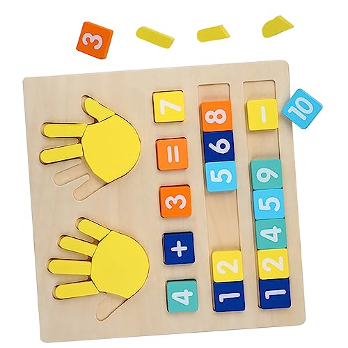 KONTONTY Holz Zahlen Pädagogisches Lernspielzeug für Mathematik Hand Augen Koordination für Schule und Zuhause Langlebig und Unterhaltsam von KONTONTY
