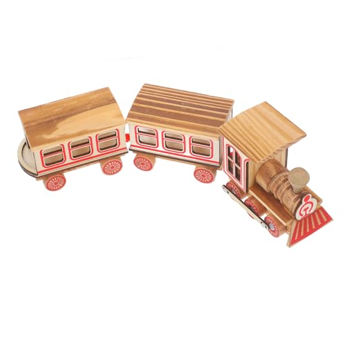 KONTONTY Holz Zug Modell Leichte Kompakte Eisenbahn Dekoration für Zuhause und Büro Kreativität und Fingerfertigkeit für Feiertagsdekorationen KONTONTY Holz Zug Modell Leichte Kompakte Eisenbahn Dekoration für Zuhause und Büro Kreativität und Fingerfertigkeit für Feiertagsdekorationen von KONTONTY