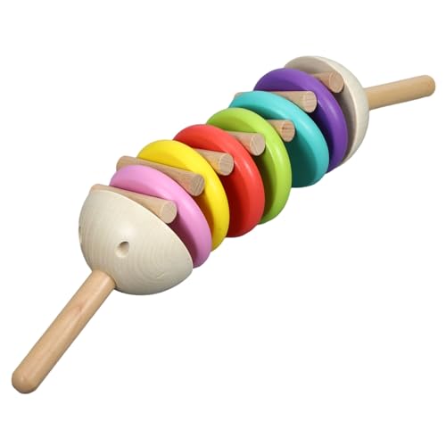 KONTONTY Holzbausteine ​​ Musikinstrumente Holzkastagnetten Kleine Kastagnetten Holzfingerkastagnetten Kastagnetten Großpackung Handkastagnetten Kleinkindkastagnetten Partygeschenke von KONTONTY