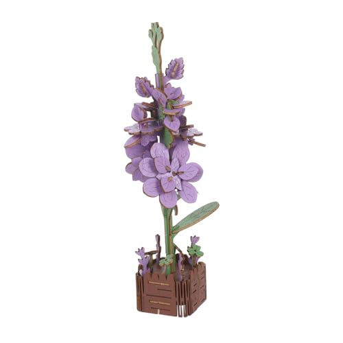 KONTONTY Holzblumen Puzzle Violett Puzzle DIY Holz Kleine Blumen zum Basteln Langlebig Dekorativ als Pflanzenmodell für Erwachsene und Gehirntraining KONTONTY Holzblumen Puzzle Violett Puzzle DIY Holz Kleine Blumen zum Basteln Langlebig Dekorativ als Pflanzenmodell für Erwachsene und Gehirntraining von KONTONTY