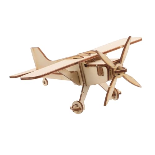 KONTONTY Holzflugzeug Bastelset Puzzle Mini DIY Modell zum Zusammenbauen und Bemalen Pädagogisches Holzflugzeug Bastelspielzeug für Flugzeug Dekoration und Handwerksprojekte von KONTONTY