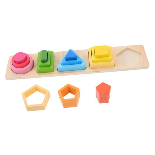 KONTONTY Holzform Sortierspielzeug Set Geometrische Lernblöcke aus Stabilem Holz Pädagogisches Zuordnungsspiel für Logischem Denken Farben und Zahlenverständnis KONTONTY Holzform Sortierspielzeug Set Geometrische Lernblöcke aus Stabilem Holz Pädagogisches Zuordnungsspiel für Logischem Denken Farben und Zahlenverständnis von KONTONTY