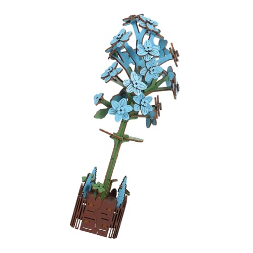 KONTONTY Holzhandwerk Blumentopf Puzzle Zusammenbau Holzblumenfigur 3D Holzblumenpuzzle Hyazinthen Künstlicher Blumenstrauß Blumenstrauß Bausatz Künstlicher Hyazinthenstrauß von KONTONTY