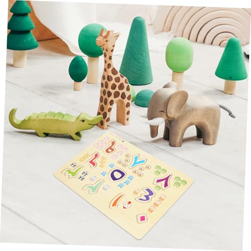 KONTONTY Holzpuzzle Arabische Zahlen Lernspielzeug für Intellektives Matching Puzzle Logischem Denken Feinmotorik und Kognitiver Entwicklung im Vorschulalter von KONTONTY