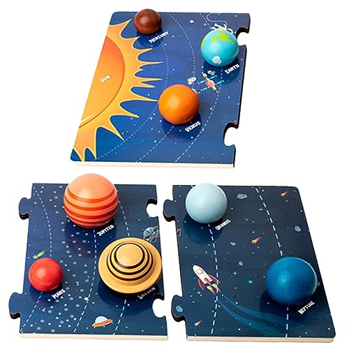 KONTONTY Holzpuzzle Sonnensystem Montessori Lernspielzeug für Pädagogisches Planetenspielzeug mit Planeten Kognitives Holzspielzeug zur Form und Farberkennung Frühe Sensorischer Fähigkeiten KONTONTY Holzpuzzle Sonnensystem Montessori Lernspielzeug für Pädagogisches Planetenspielzeug mit Planeten Kognitives Holzspielzeug zur Form und Farberkennung Frühe Sensorischer Fähigkeiten von KONTONTY