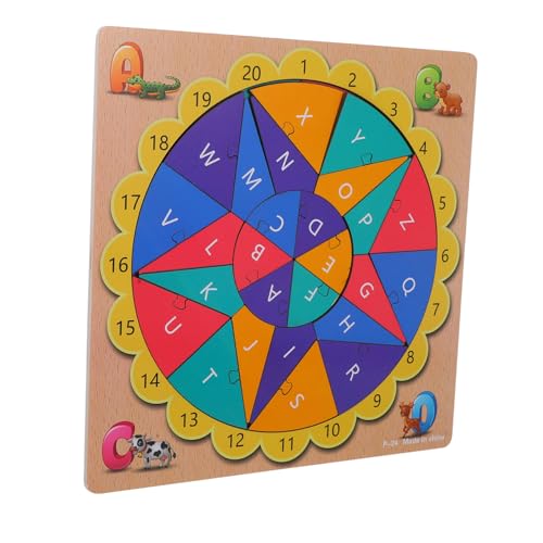 KONTONTY Holzpuzzle für Buchstaben und Zahlenformen Pädagogisches für Frühes Lernen Fördert Logisches und Hand Augen Koordination für Kleinkinder und Vorschulkinder KONTONTY Holzpuzzle für Buchstaben und Zahlenformen Pädagogisches für Frühes Lernen Fördert Logisches und Hand Augen Koordination für Kleinkinder und Vorschulkinder von KONTONTY