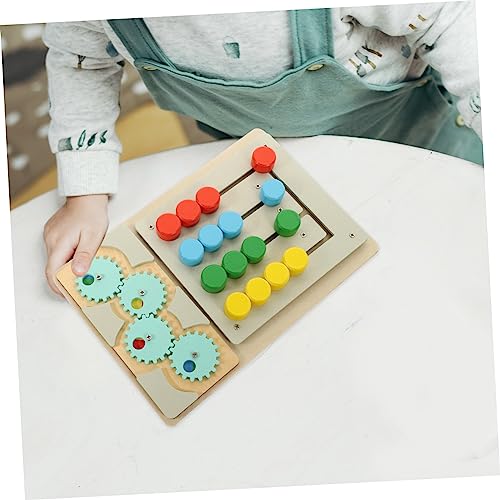 KONTONTY Holzsortierspielzeug Bunte Farberkennung Lernspielzeug für Kleinkinder Montessori Pädagogisches Hand Auge Koordination Robust und Leicht von KONTONTY